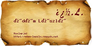 Ádám László névjegykártya