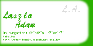 laszlo adam business card